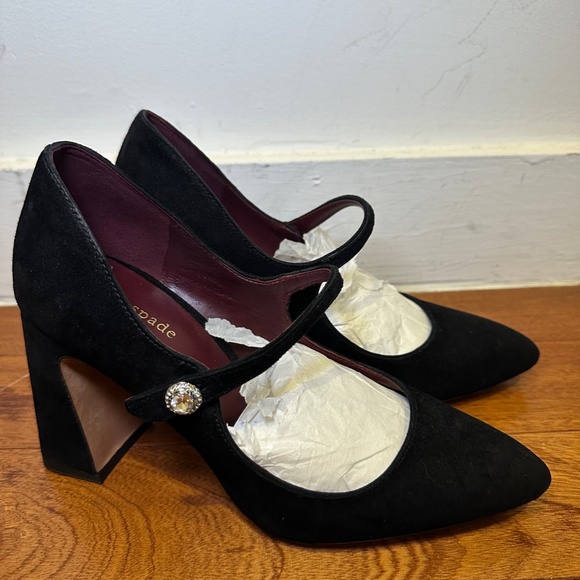 Kate Spade Maren Mary Jane Pumps, 8, Black Suede - Picture 2 of 7